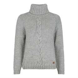 Fuza Wool Silje High Neck Sweater Woman - Silver Grey